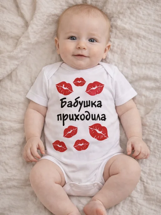 Боди для новорожденных "Бабушка приходила" — фото 3