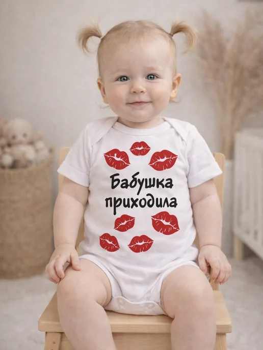 Боди для новорожденных "Бабушка приходила" — фото 4